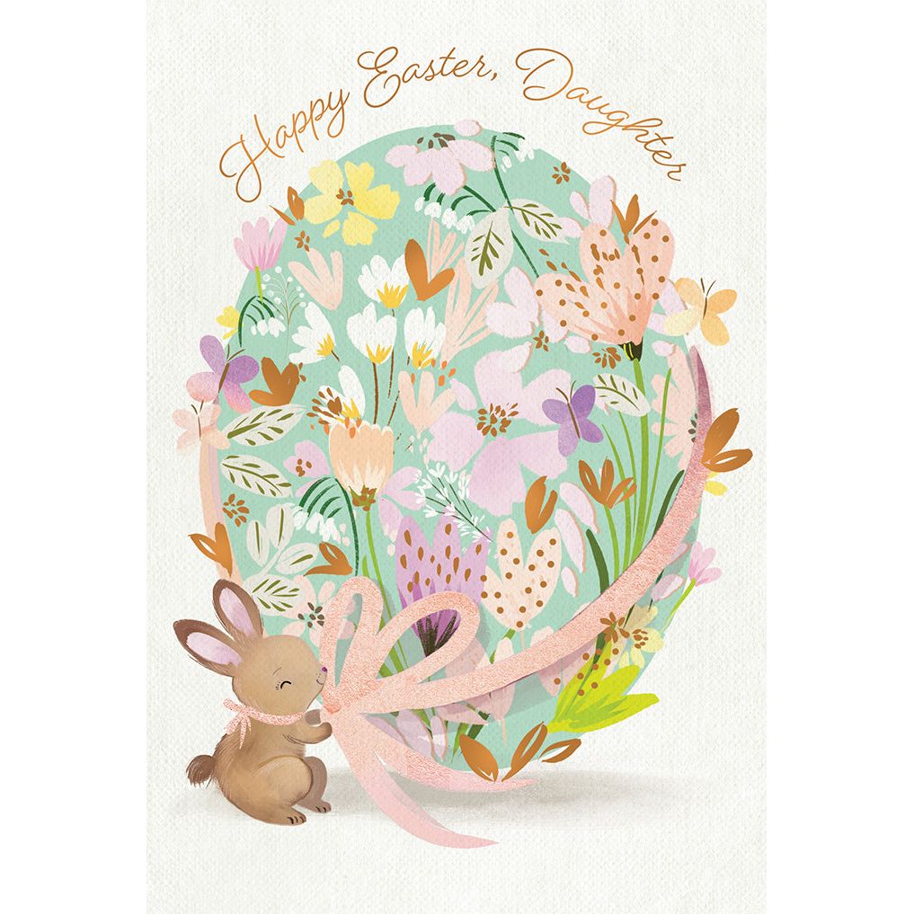 Ribbon Easter Egg Easter Card Daughter